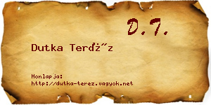 Dutka Teréz névjegykártya